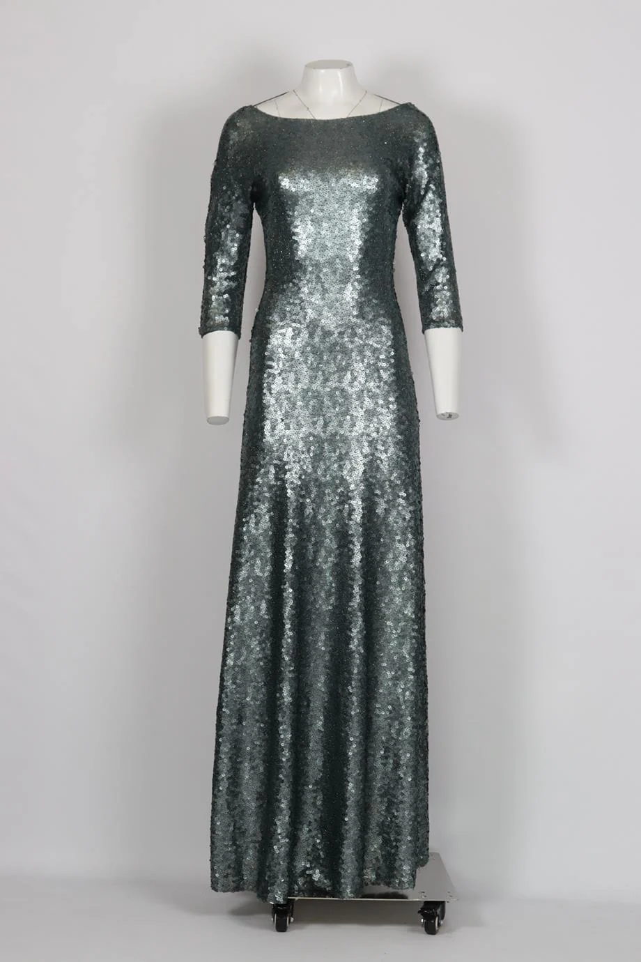 MARC JACOBS SEQUINNED SATIN MAXI DRESS US 2 UK 6 - Image 2