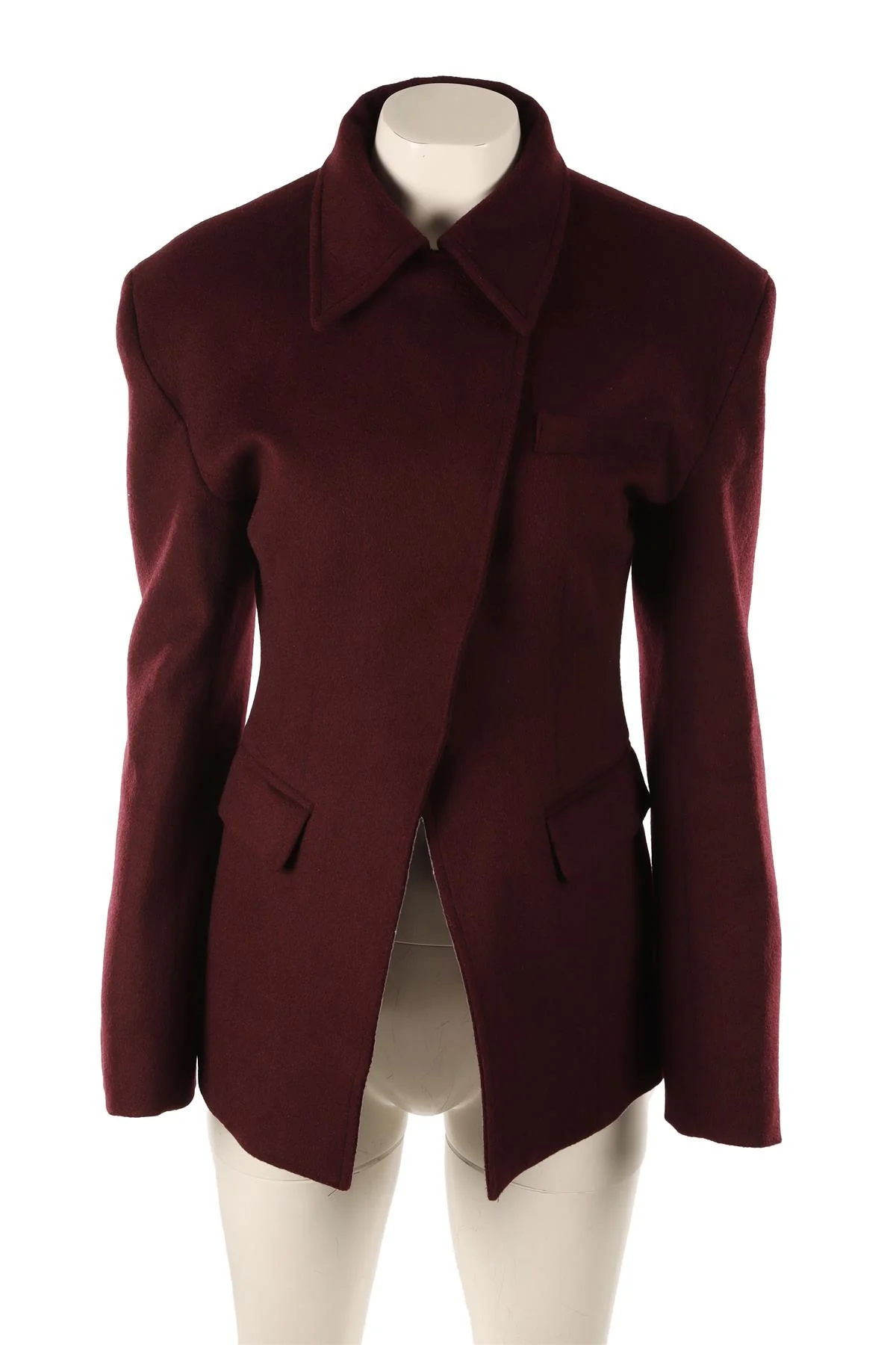MARCELA LONDON BURGUNDY WOOL BLAZER UK 12 - Image 2