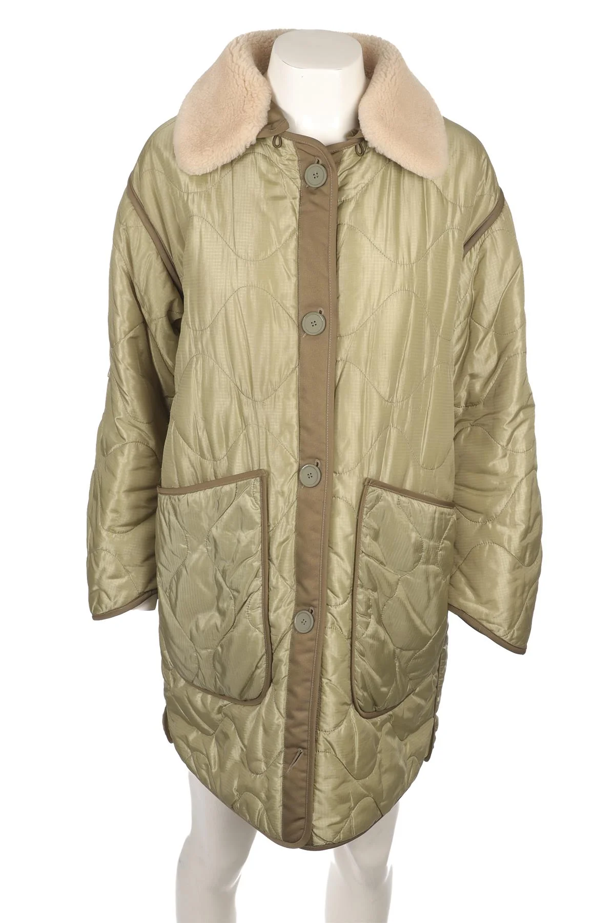MARFA STANCE GREEN PADDED SHELL COAT SMALL - Image 2