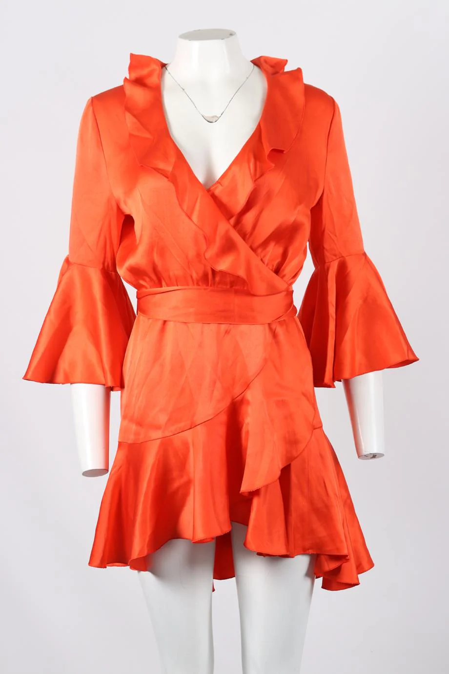 MARIA LUCIA HOHAN SILK WRAP MINI DRESS FR 40 UK 12 - Image 2