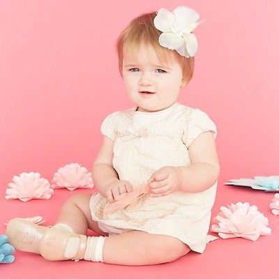 MARIE CHANTAL BABY PALE PEACH TAFFETA DRESS 18 MONTHS - Image 8