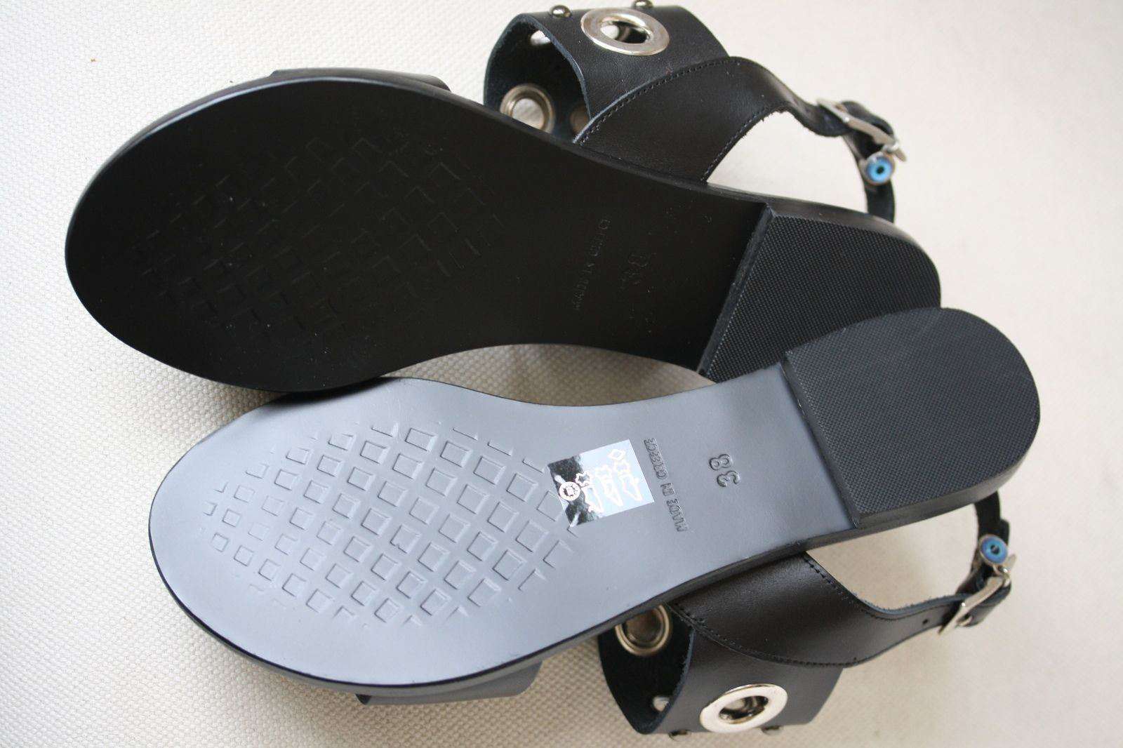 MARIETTA'S FANTASY MOON BLACK EYELET SANDALS EU 38 UK 5 US 8 - Image 3