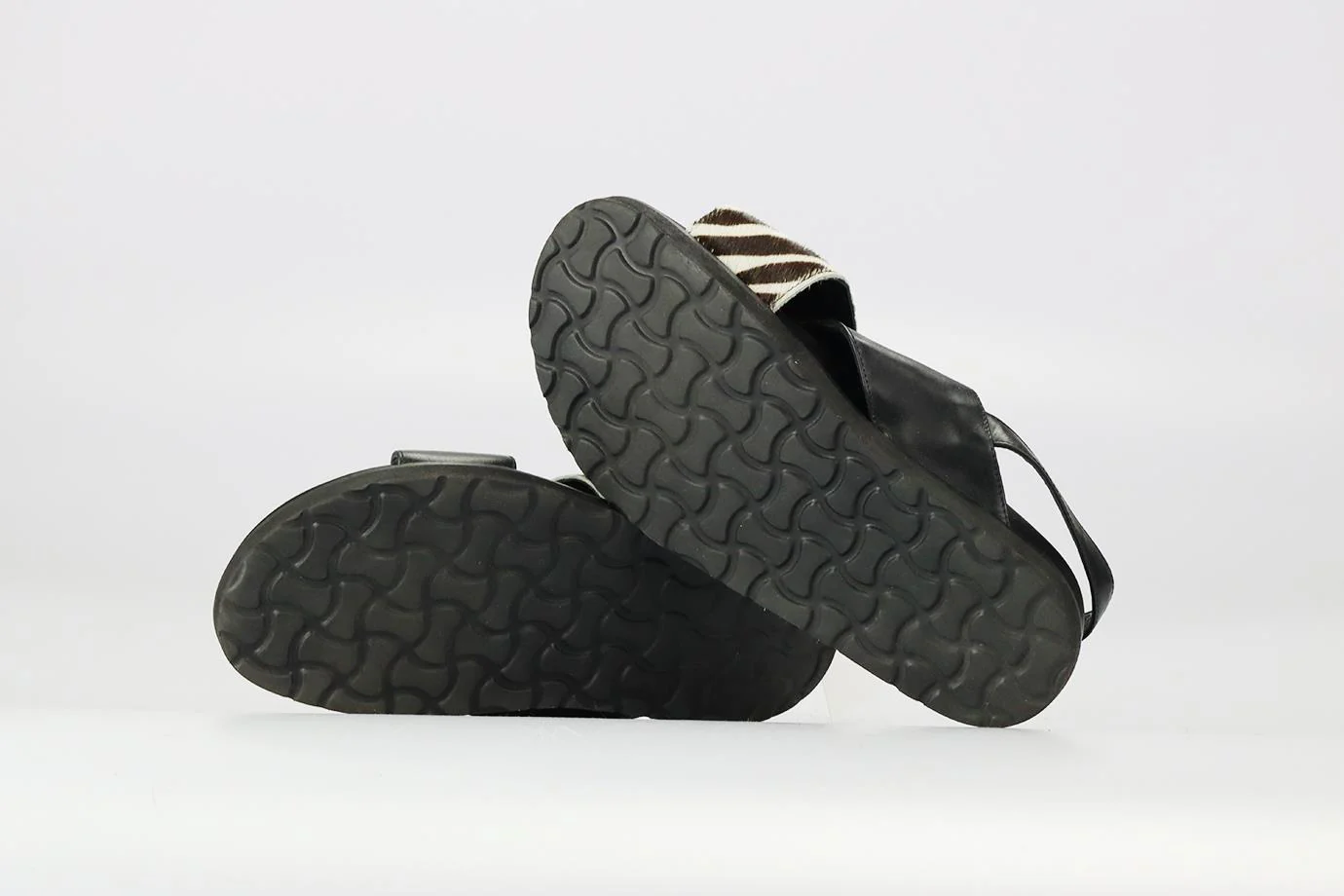MARINA RINALDI CALF HAIR AND LEATHER SANDALS EU 39 UK 6 US 9 - Image 4