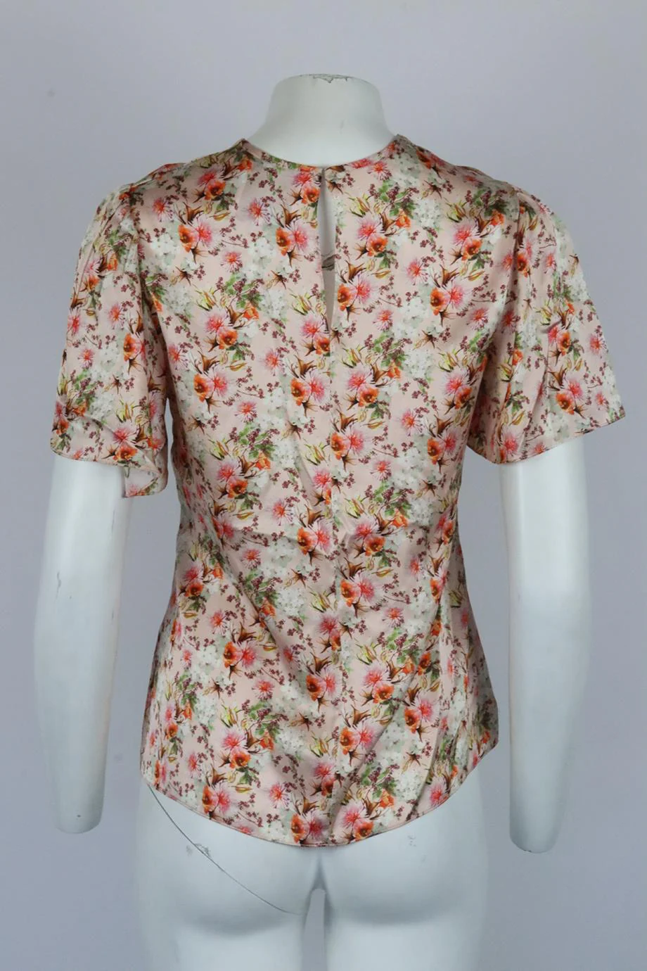 MARKARIAN CUTOUT FLORAL PRINT SILK SATIN TOP US 8 UK 12 - Image 4