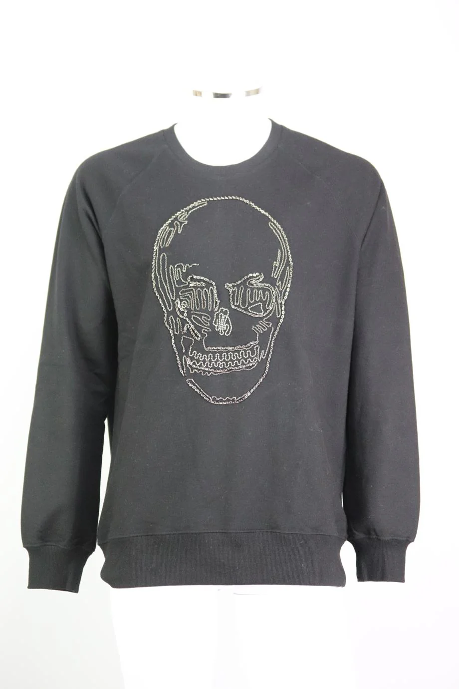 MARKUS LUPFER MEN'S EMBELLISHED COTTON SWEATSHIRT LARGE - Image 2
