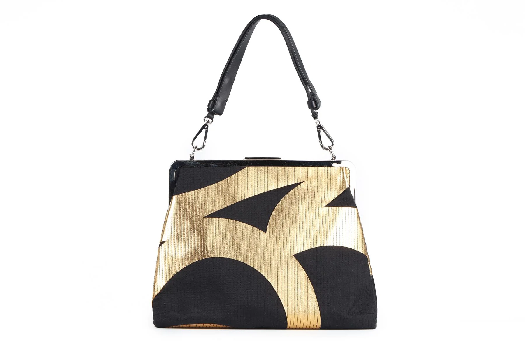 MARNI BLACK FABRIC AND LEATHER SHOULDER BAG - Image 2