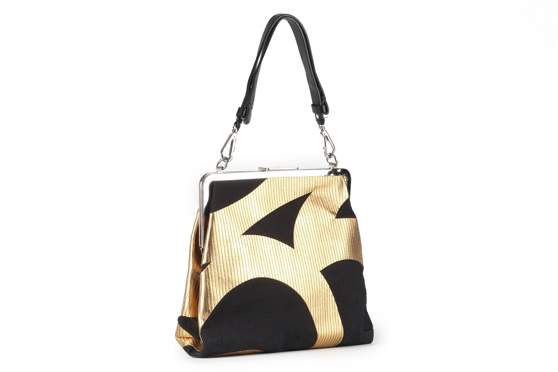 MARNI BLACK FABRIC AND LEATHER SHOULDER BAG - Image 3