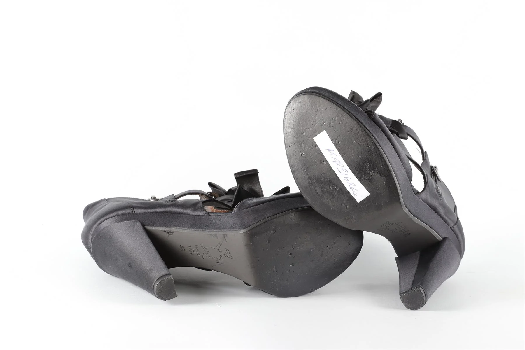 MARNI BLACK SATIN PLATFORM SANDALS EU 39 UK 6 US 9 - Image 6