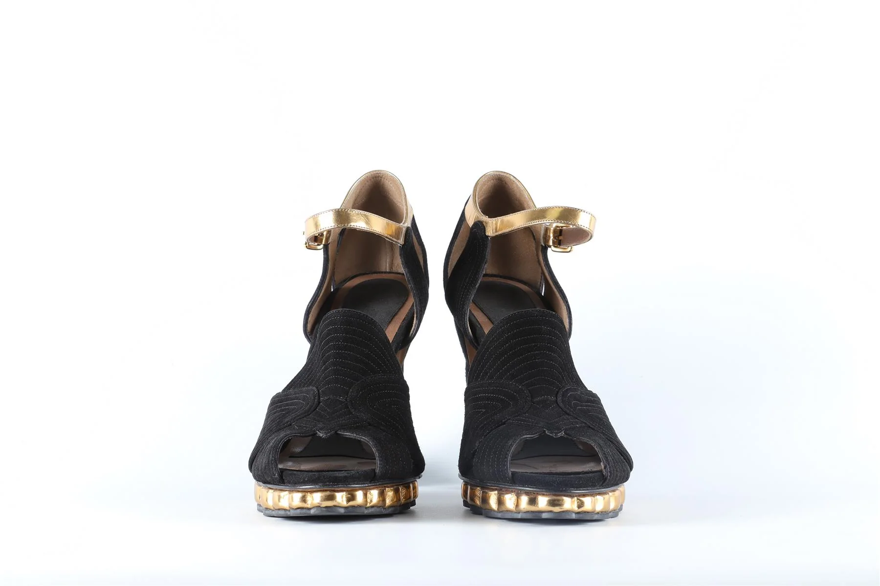 MARNI BLACK SUEDE SANDALS EU 40 UK 7 US 10 - Image 3