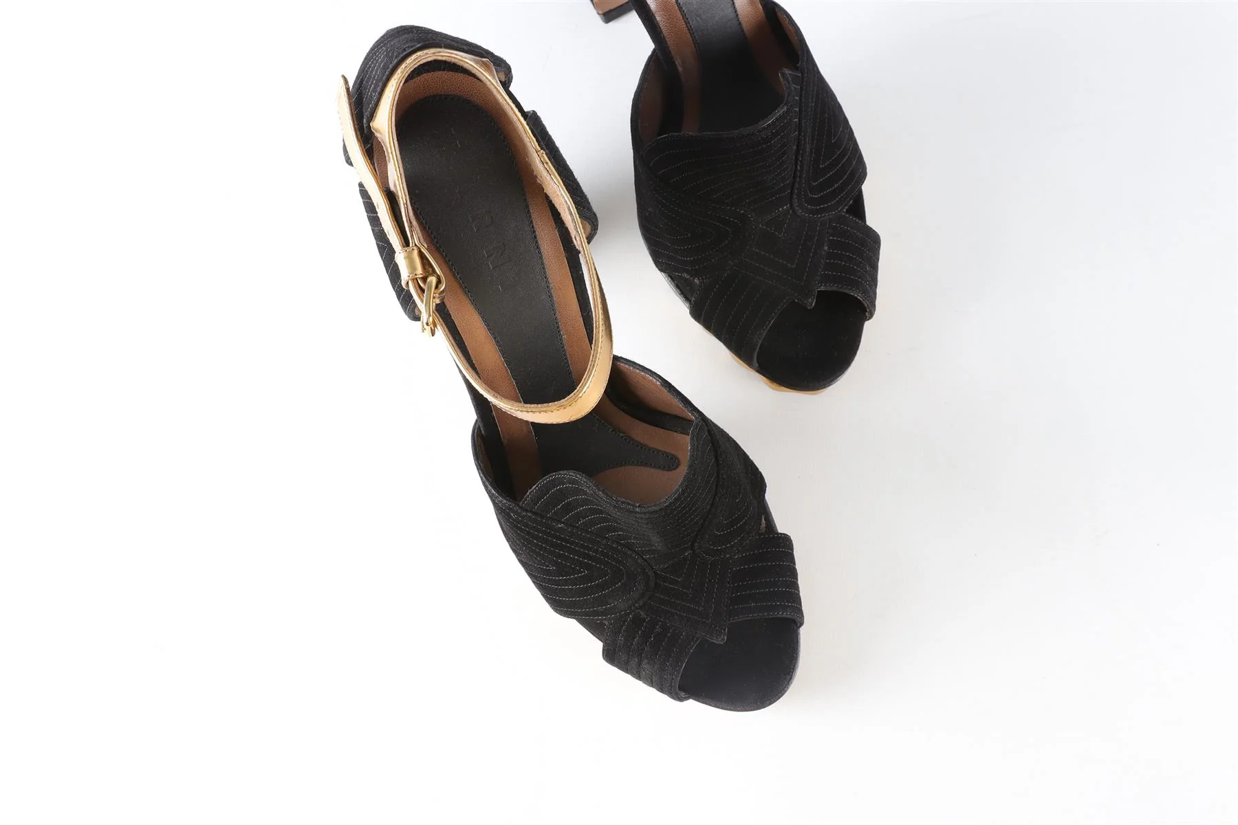 MARNI BLACK SUEDE SANDALS EU 40 UK 7 US 10 - Image 4