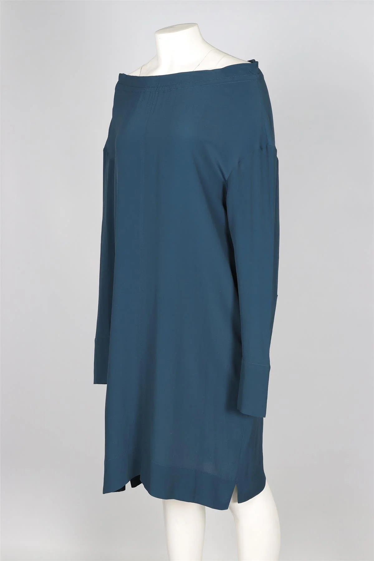 MARNI BLUE SILK MIDI DRESS IT 44 UK 12 - Image 3