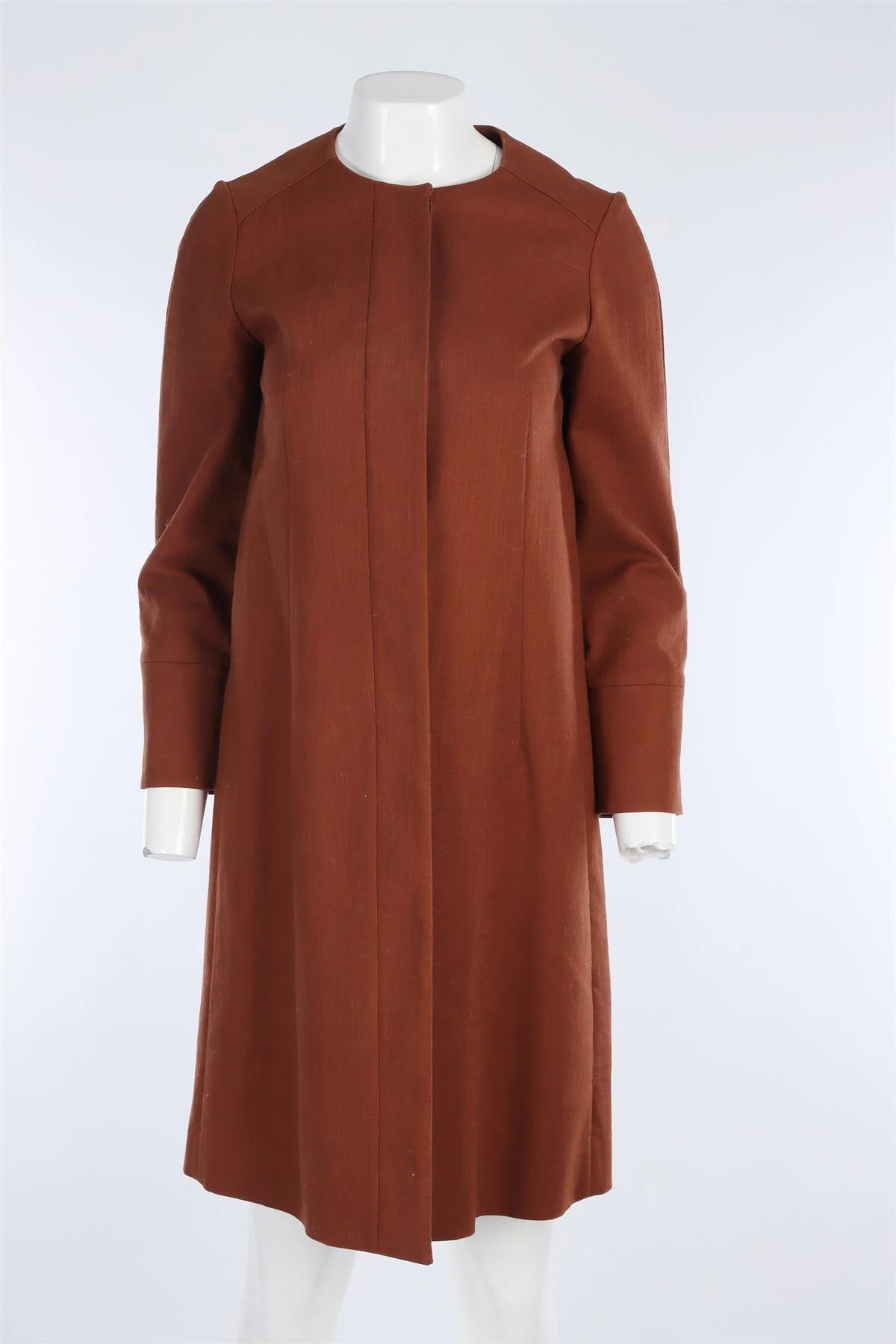 MARNI BROWN COTTON COAT IT 36 UK 4 - Image 2