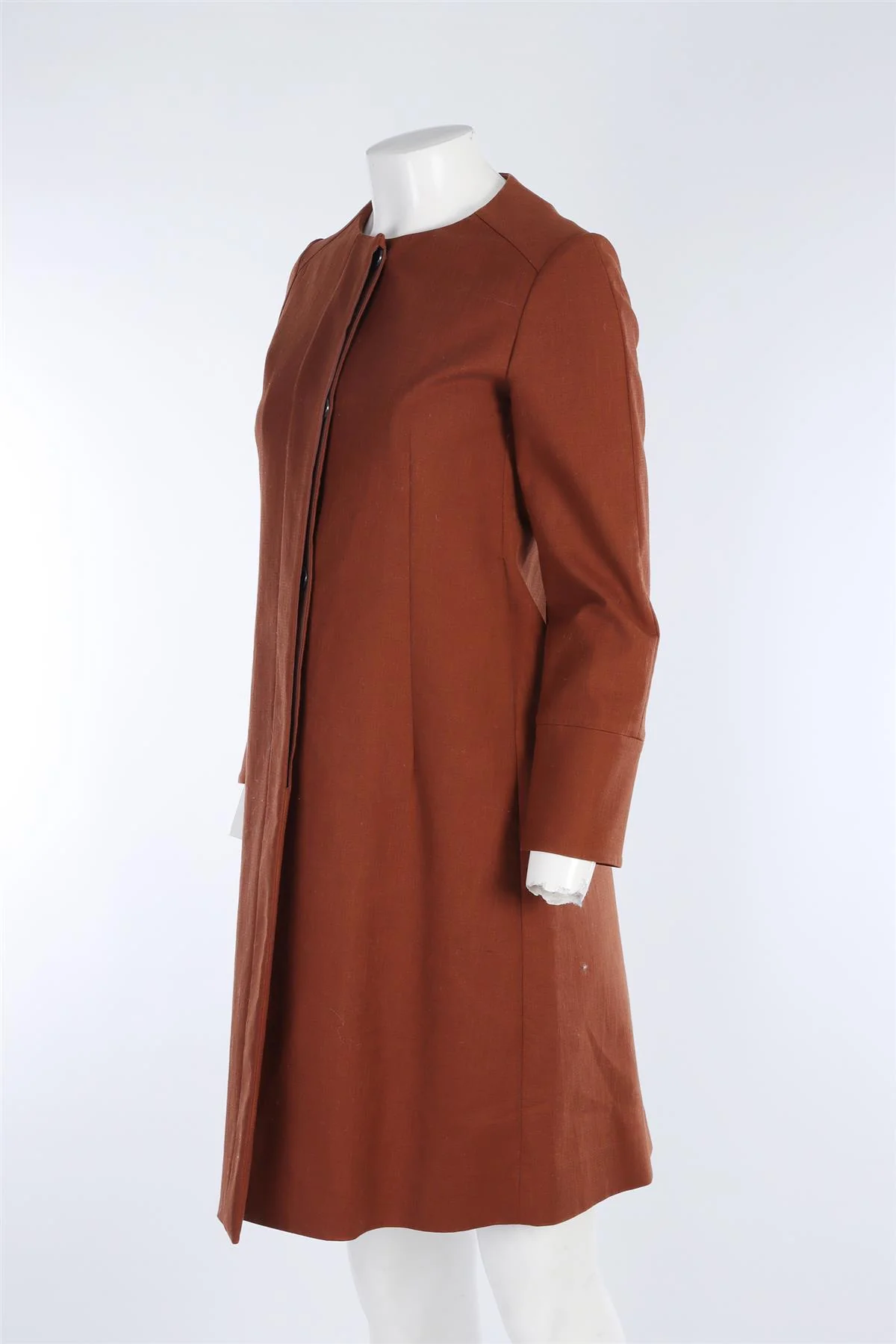 MARNI BROWN COTTON COAT IT 36 UK 4 - Image 3
