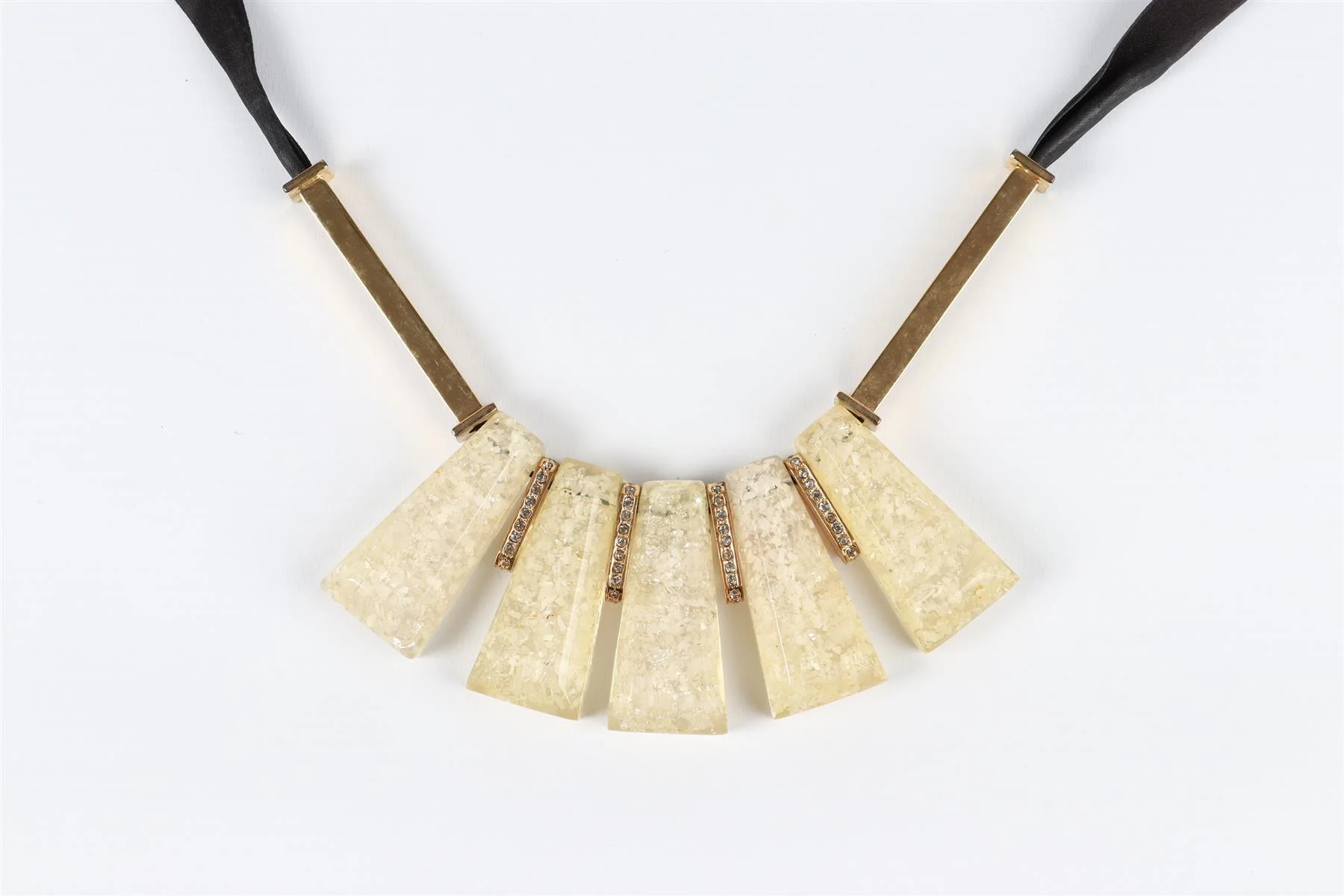 MARNI GOLD ACRYLIC NECKLACE - Image 3