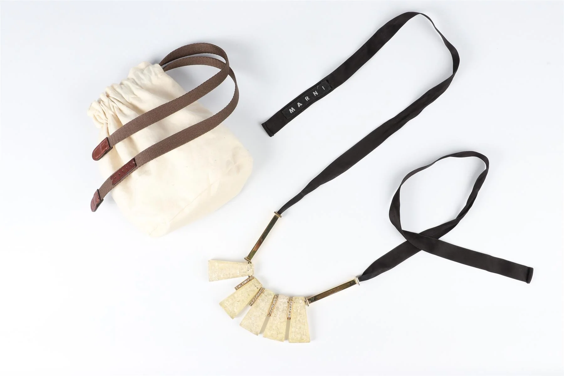 MARNI GOLD ACRYLIC NECKLACE - Image 7