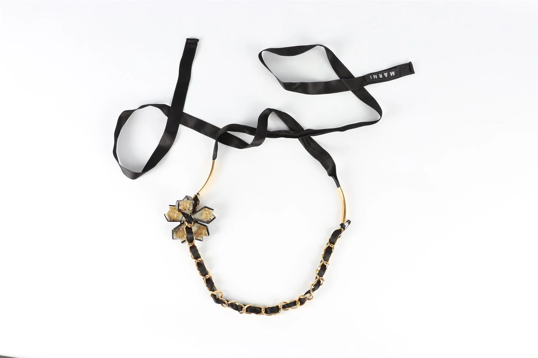 MARNI GOLD ACRYLIC NECKLACE - Image 2