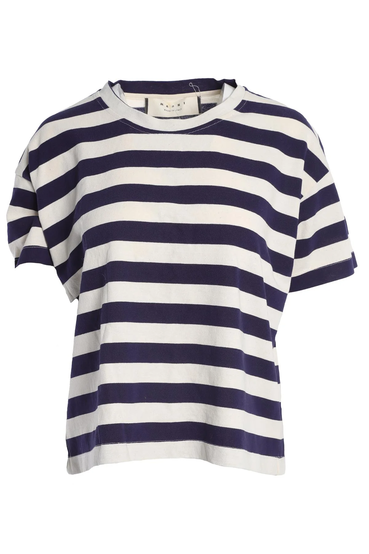 MARNI NAVY COTTON T-SHIRT IT 40