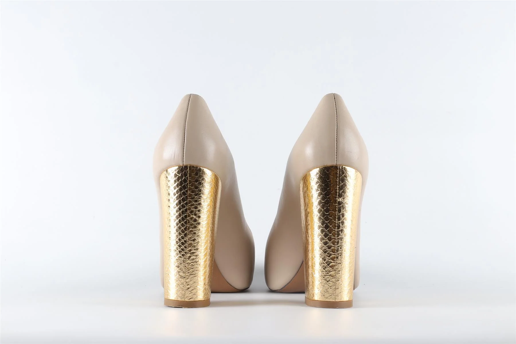 MARNI TAUPE LEATHER PUMPS EU 39.5 UK 6.5 US 9.5 - Image 5
