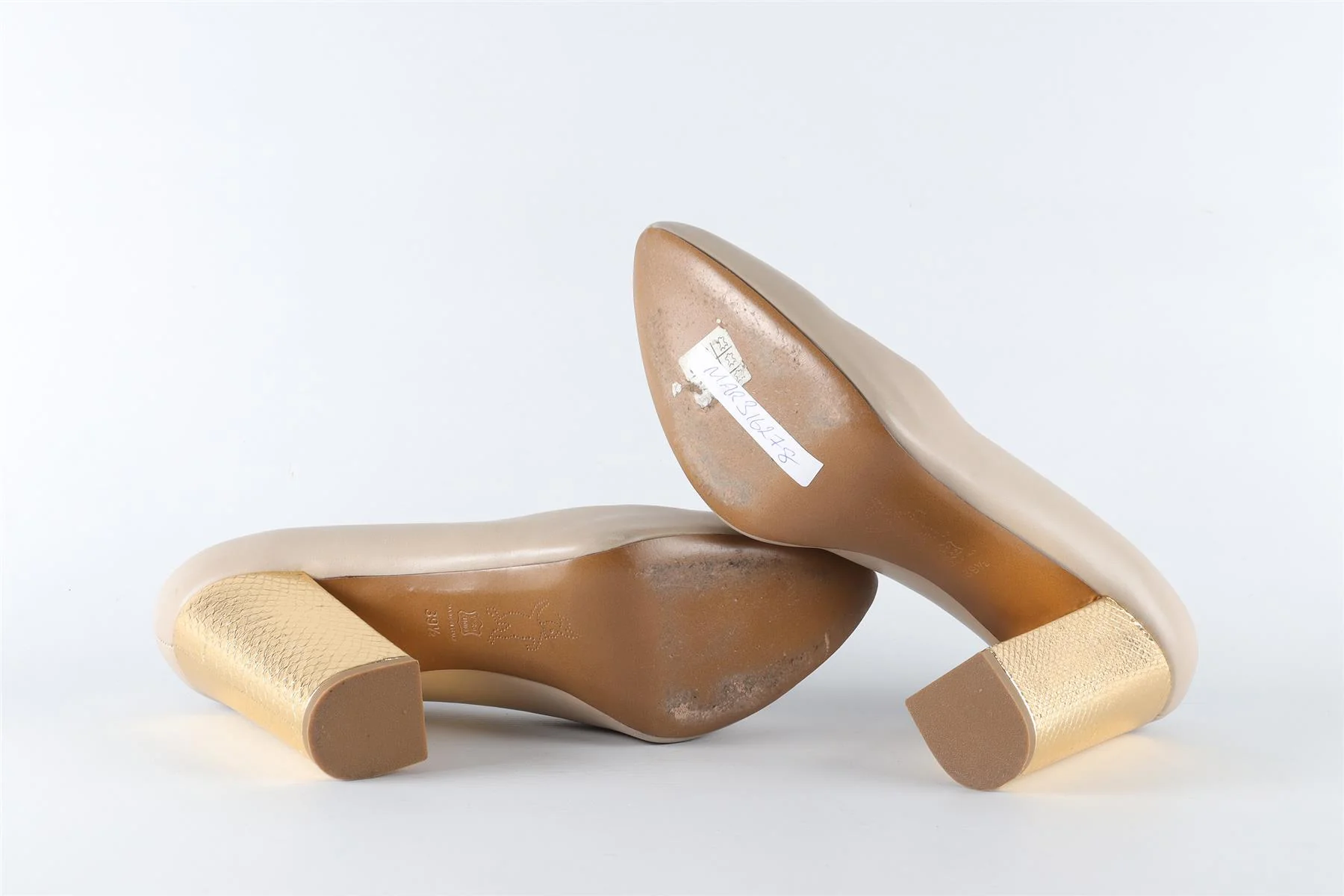MARNI TAUPE LEATHER PUMPS EU 39.5 UK 6.5 US 9.5 - Image 6