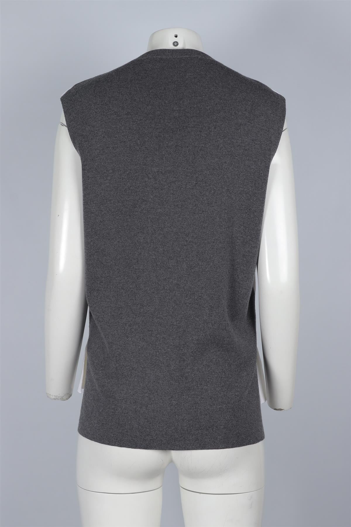 MARNI WHITE AND GREY WOOL TOP IT 42 UK 10 - Image 4