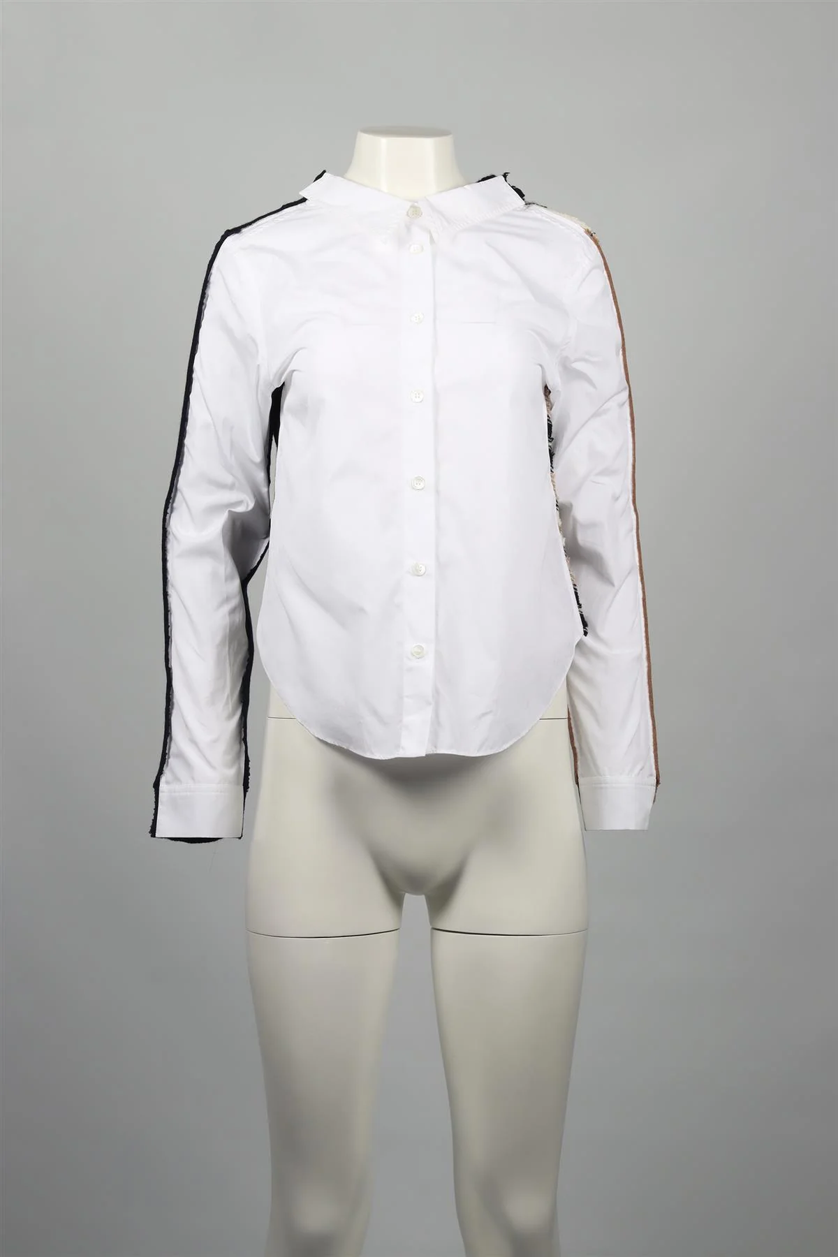 MARNI WHITE COTTON AND KNIT SHIRT IT 42 UK 10 - Image 2