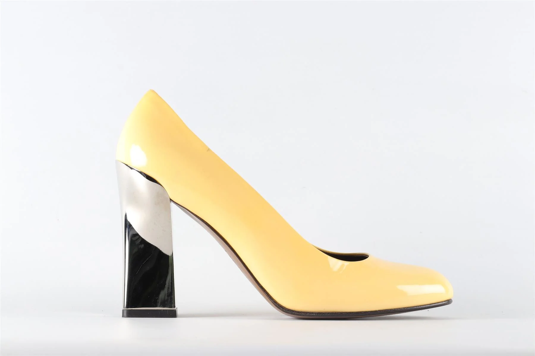 MARNI YELLOW PATENT LEATHER PUMPS EU 39.5 UK 6.5 US 9.5 - Image 2
