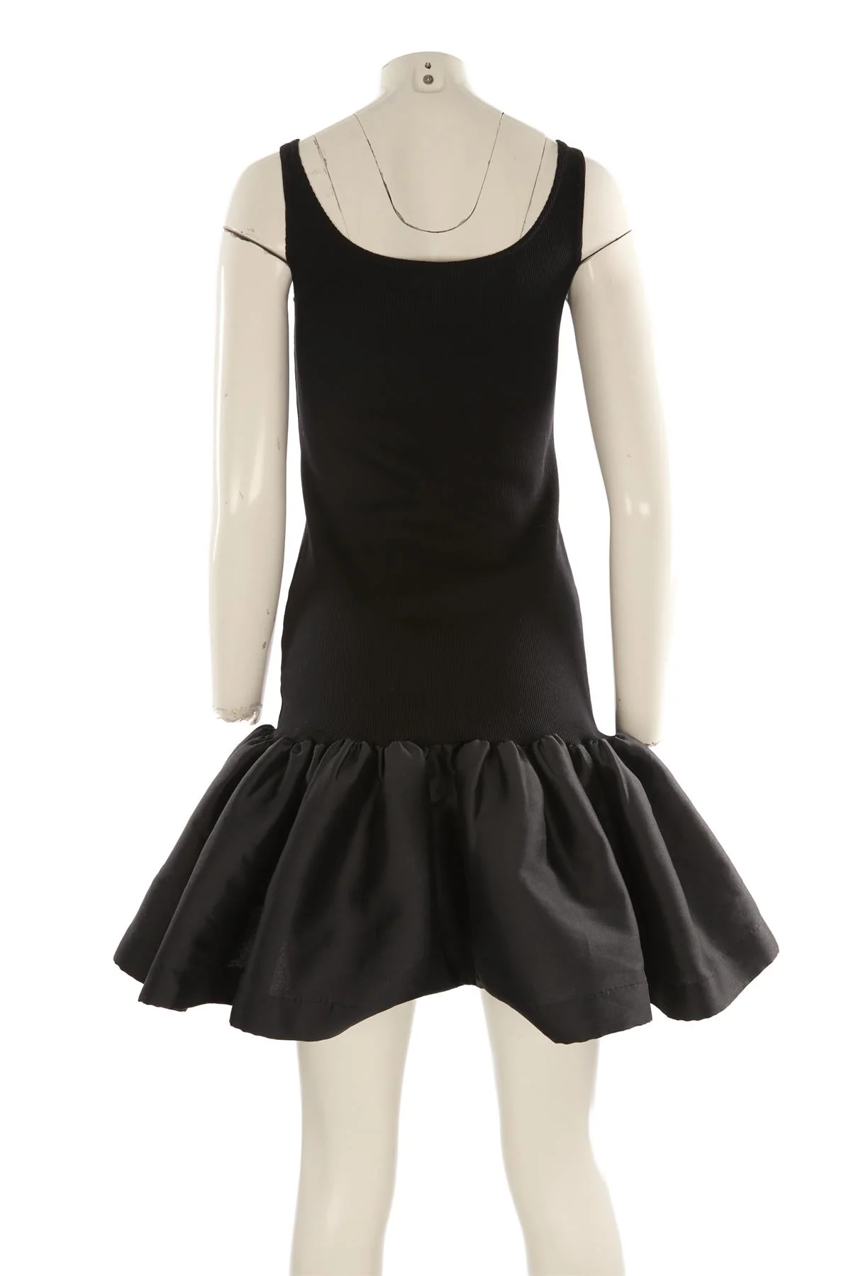 MARQUES/ALMEIDA BLACK COTTON MINI DRESS SMALL - Image 4