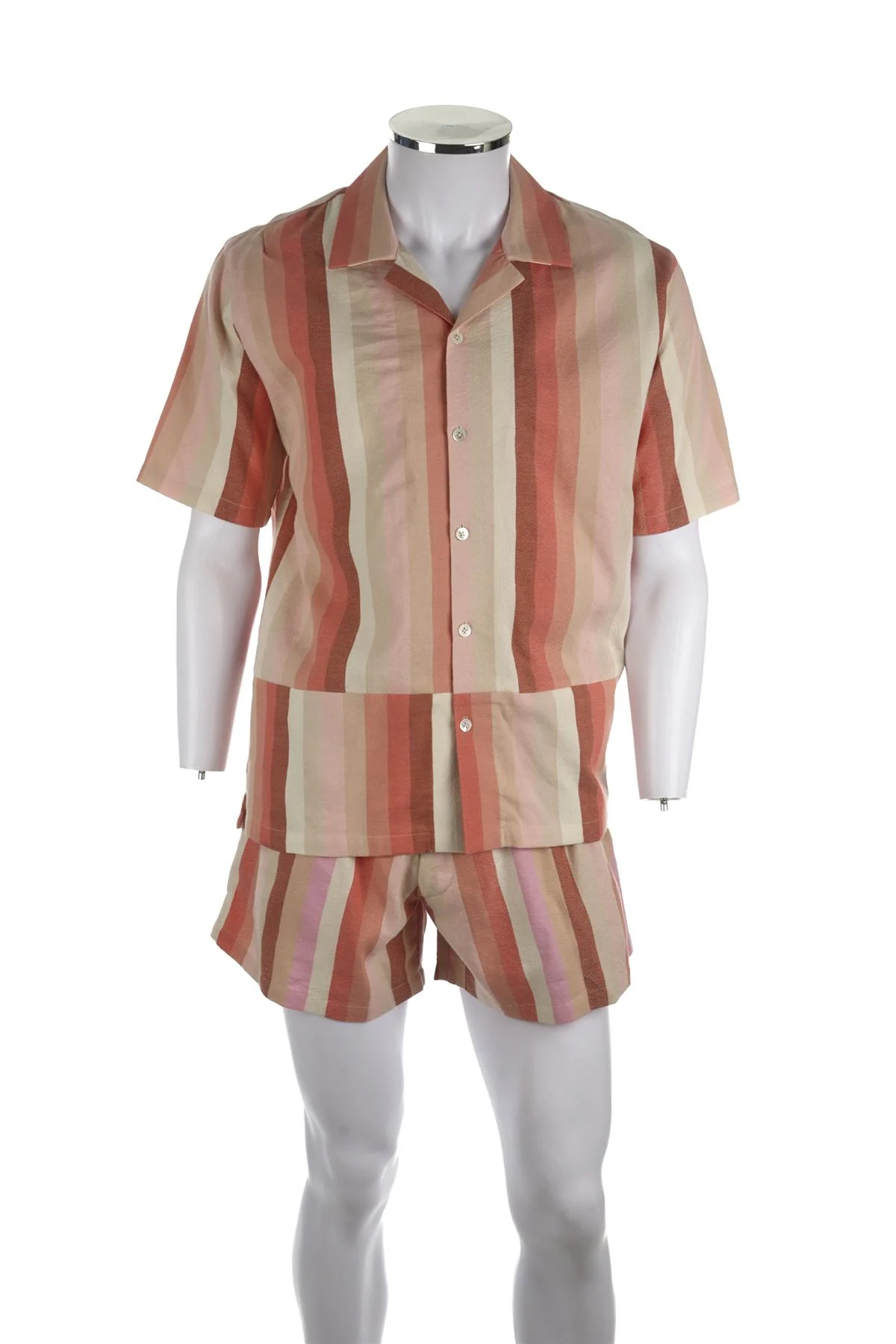 MARRAKSHI MULTI MEN'S COTTON SHIRT AND SHORTS SET SMALL - Image 2