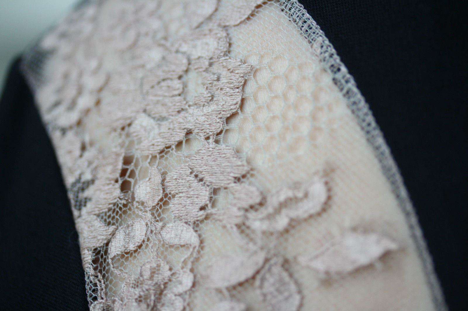 MASON BY MICHELLE MASON BLACK LACE INSERT DRESS MEDIUM - Image 3