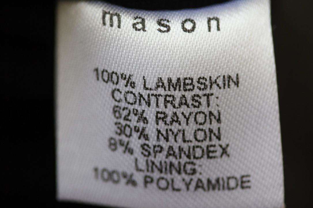 MASON BY MICHELLE MASON JERSEY PANEL LEATHER PENCIL SKIRT US 4 UK 8 - Image 4