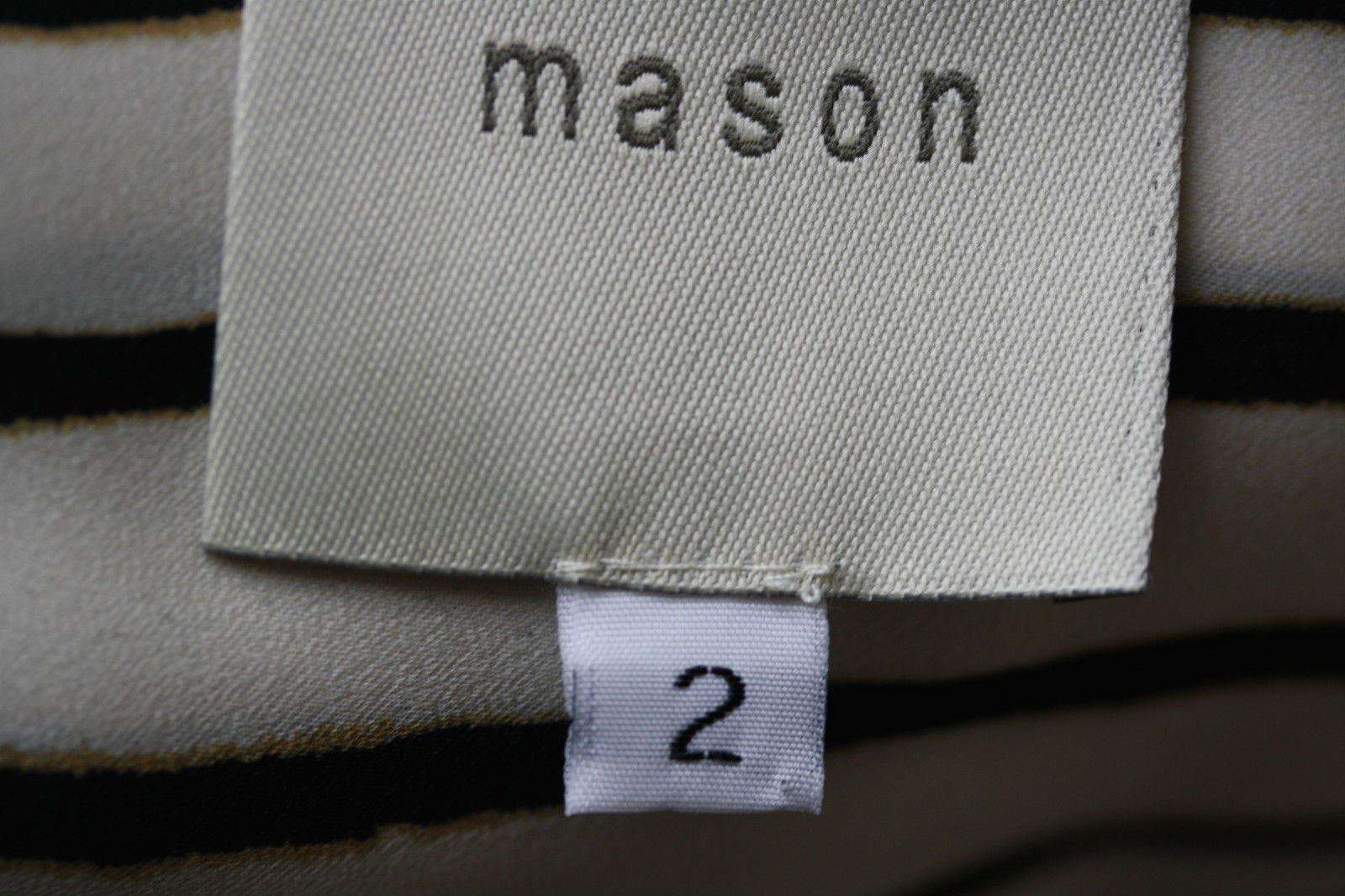 MASON BY MICHELLE MASON MIXED STRIPE BLOUSE US 2 UK 6 - Image 9