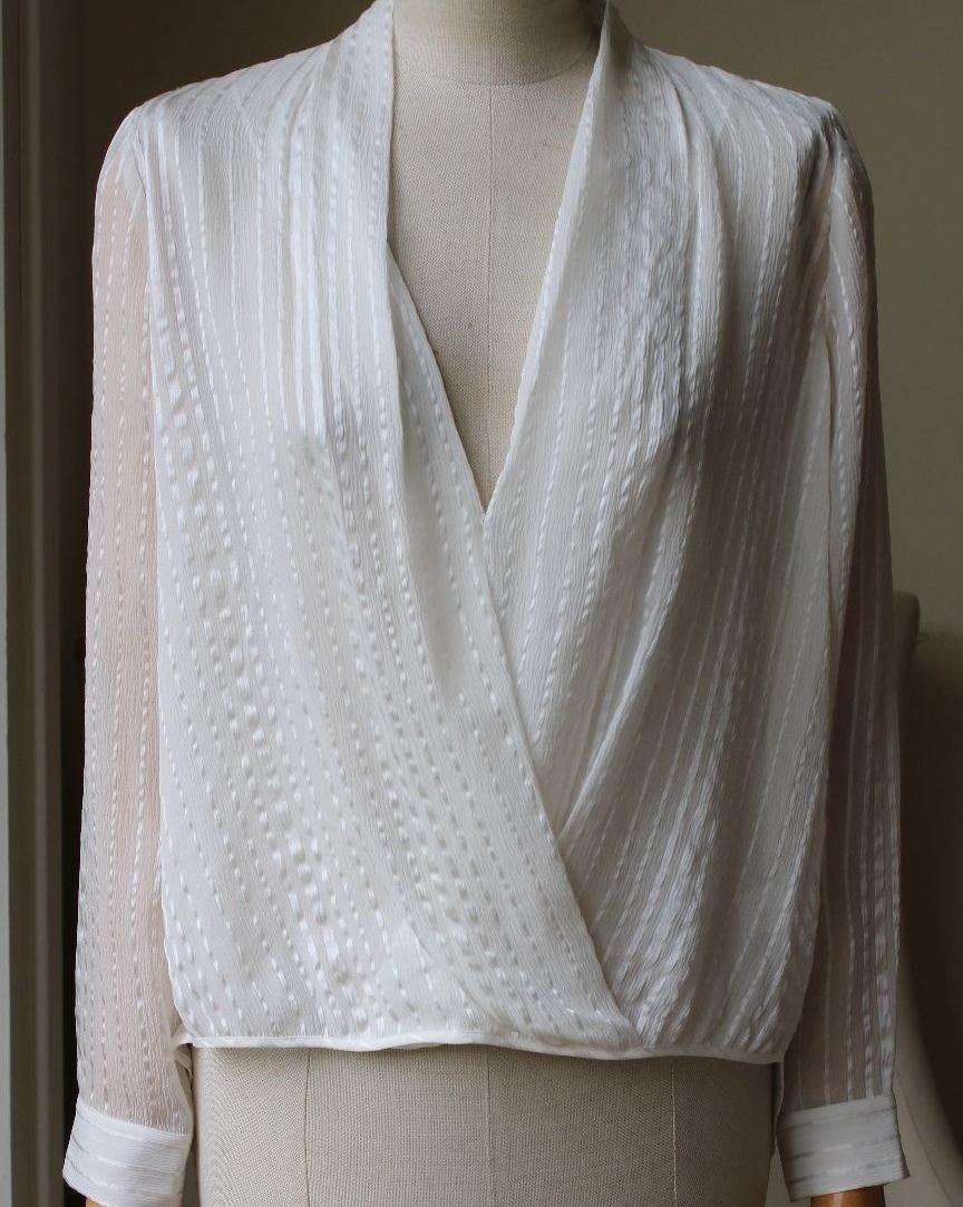 MASON BY MICHELLE MASON WRAP BLOUSE TOP US 2 UK 6 - Image 3
