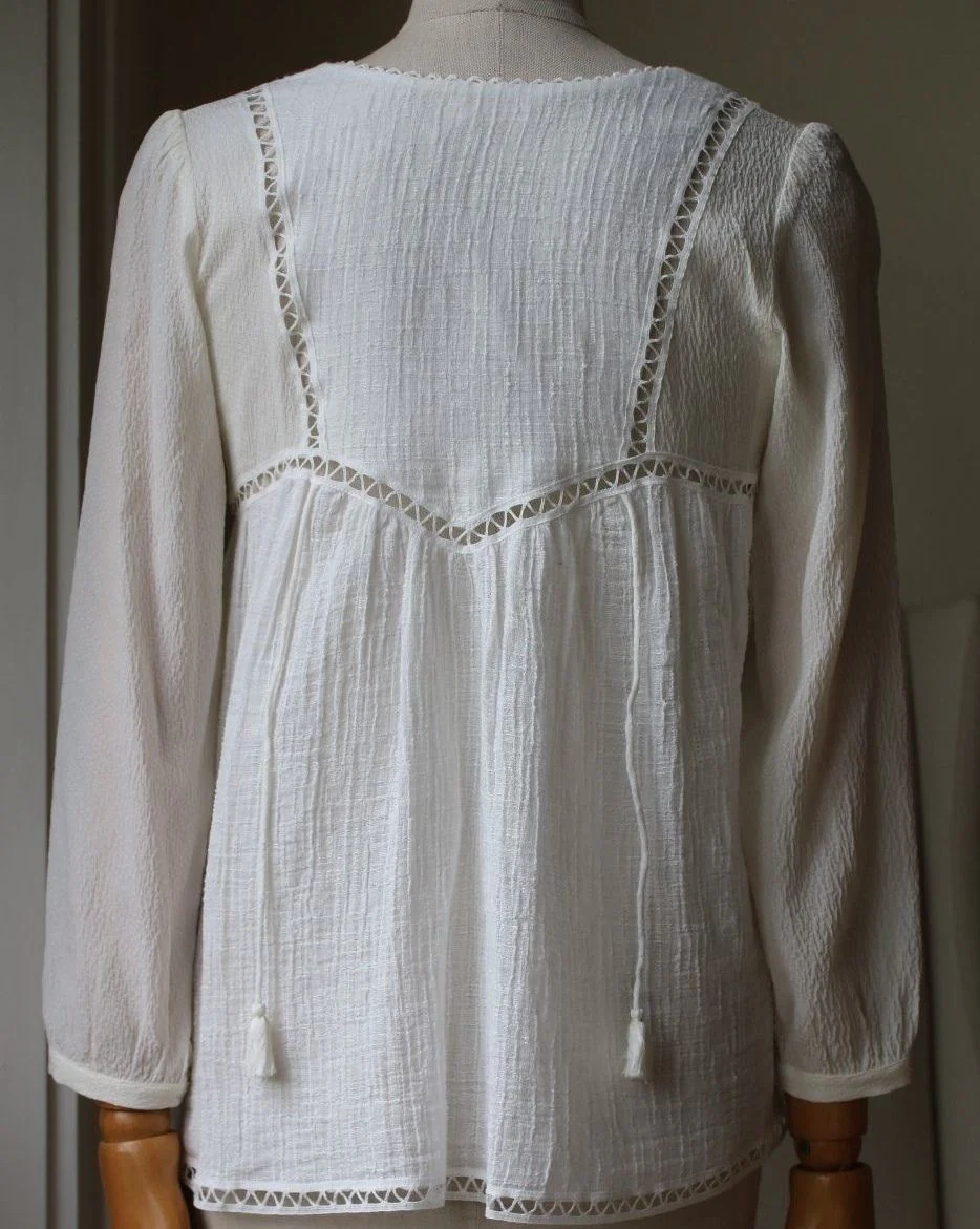MASSCOB CRINKLED LINEN-BLEND TOP SMALL - Image 4