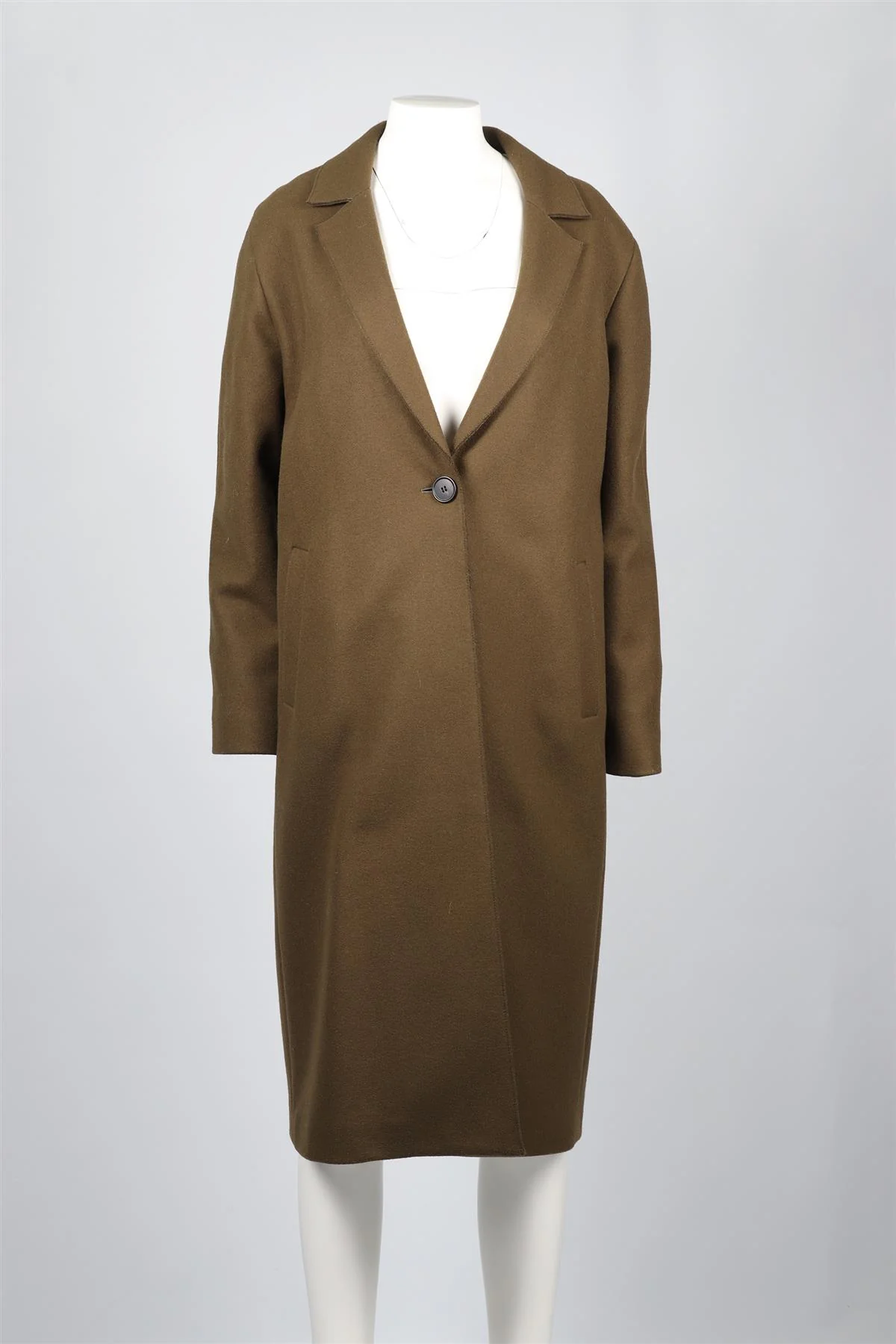 MASSCOB GREEN CASHMERE AND WOOL BLEND COAT FR 36 UK 8 - Image 2