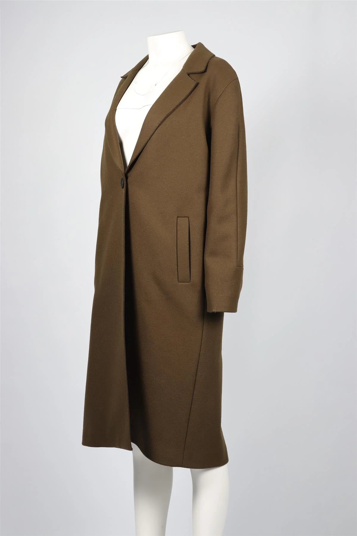 MASSCOB GREEN CASHMERE AND WOOL BLEND COAT FR 36 UK 8 - Image 4