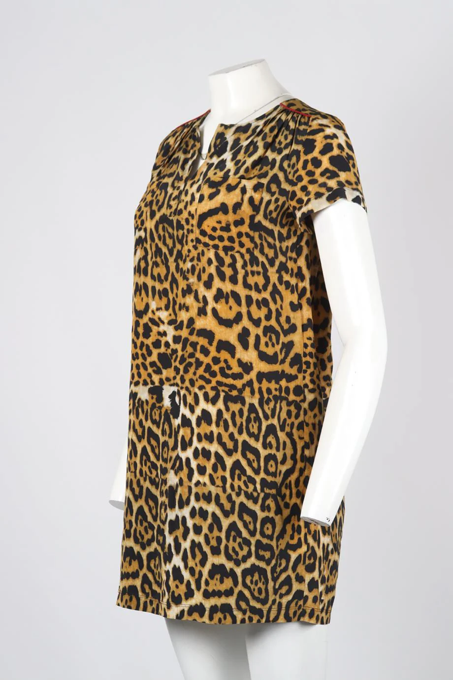 MASSCOB LEOPARD PRINT SILK MINI DRESS XSMALL - Image 3