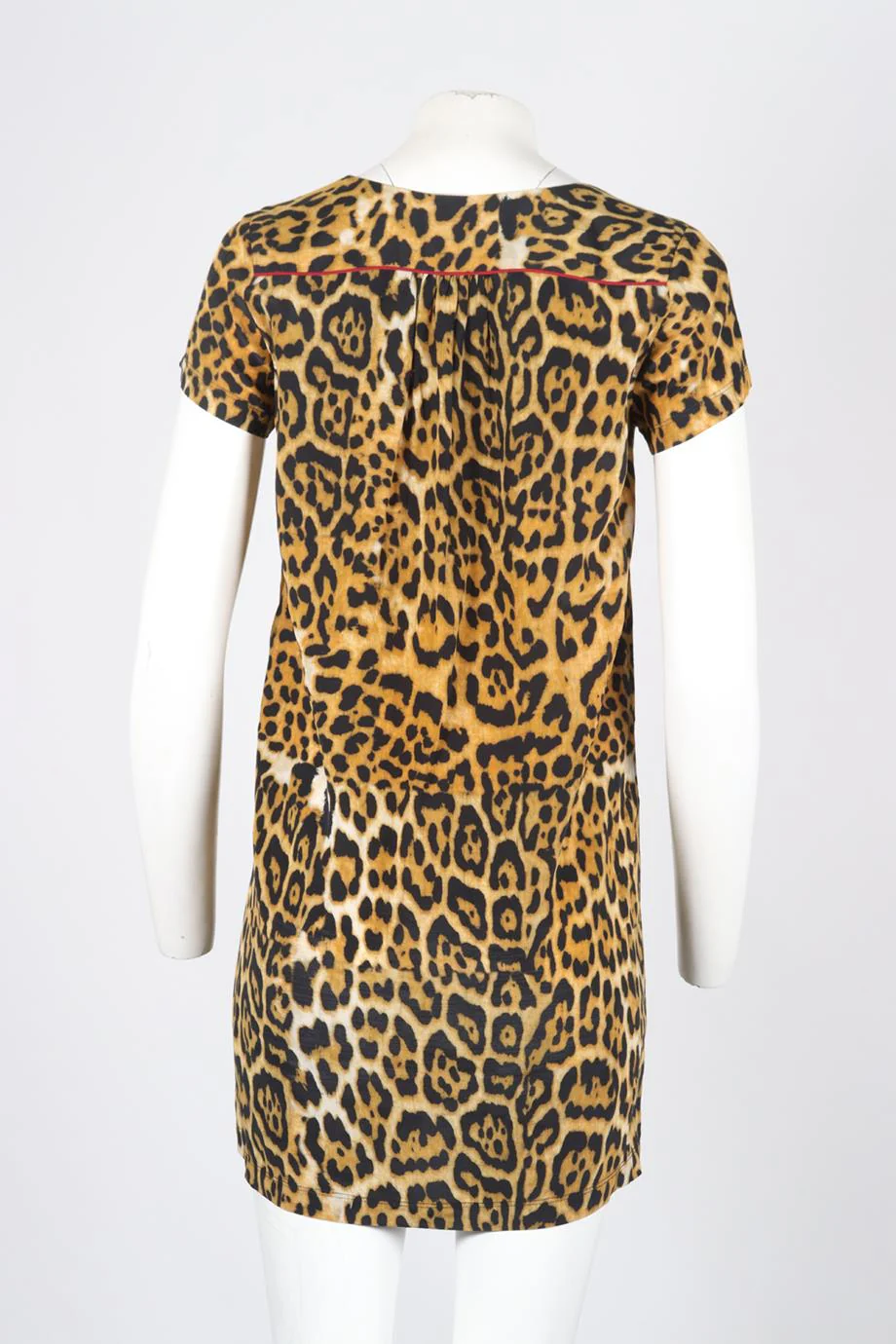 MASSCOB LEOPARD PRINT SILK MINI DRESS XSMALL - Image 4
