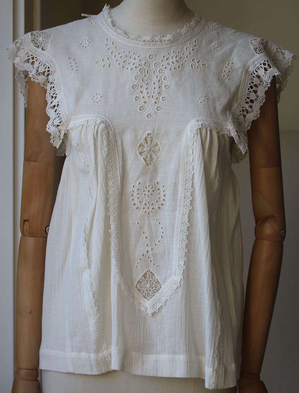 MASSCOB MARINA CROCHET EMBROIDERED TOP SMALL - Image 2