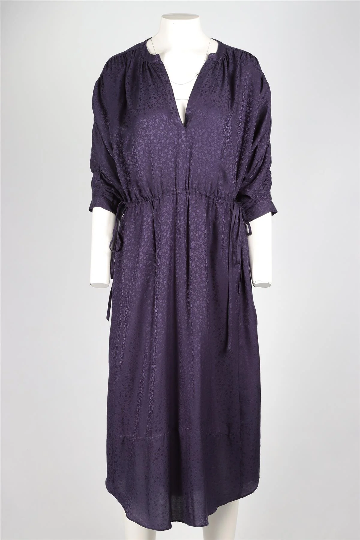 MASSCOB NAVY SILK MAXI DRESS MEDIUM - Image 2