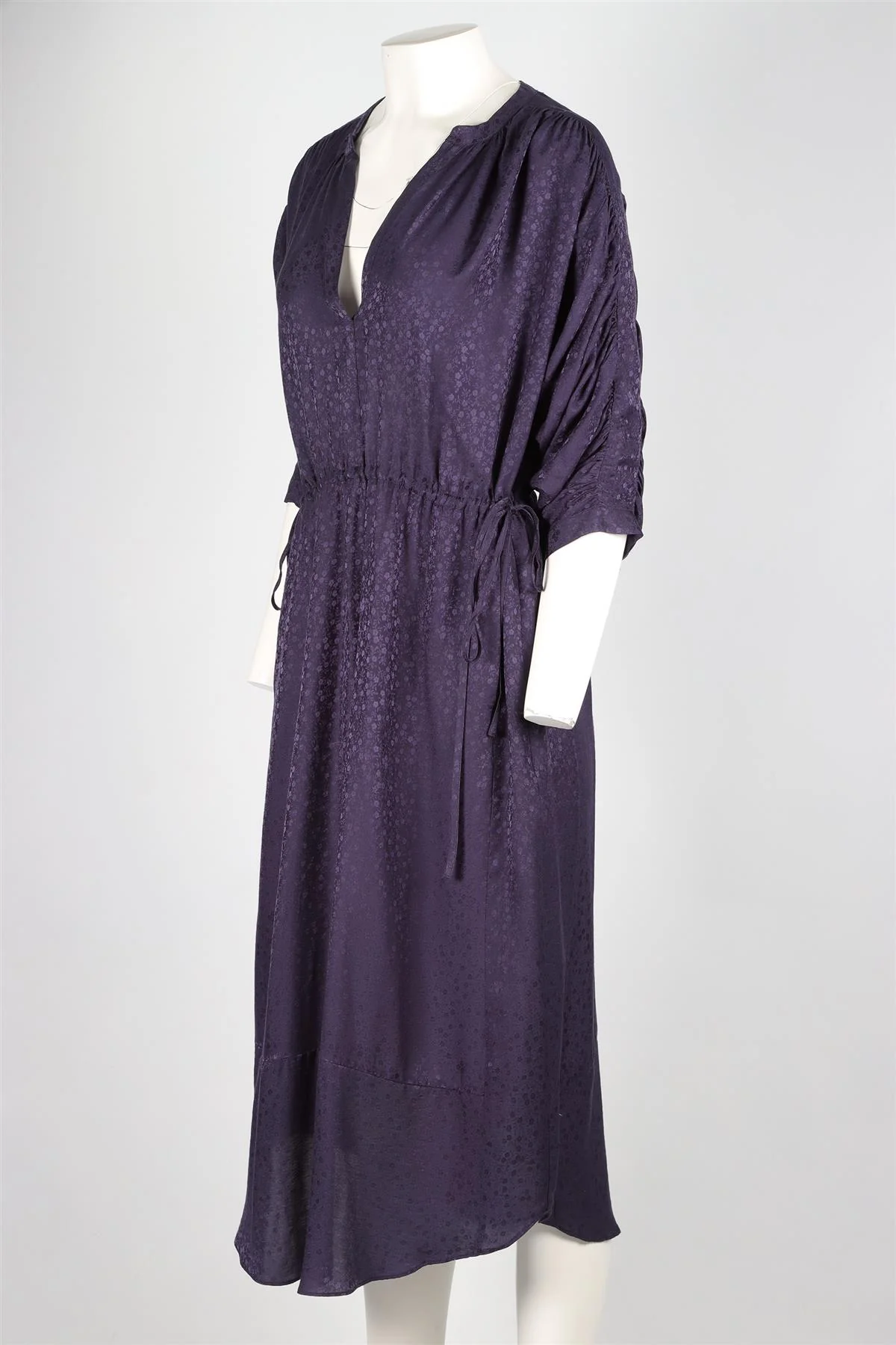 MASSCOB NAVY SILK MAXI DRESS MEDIUM - Image 3