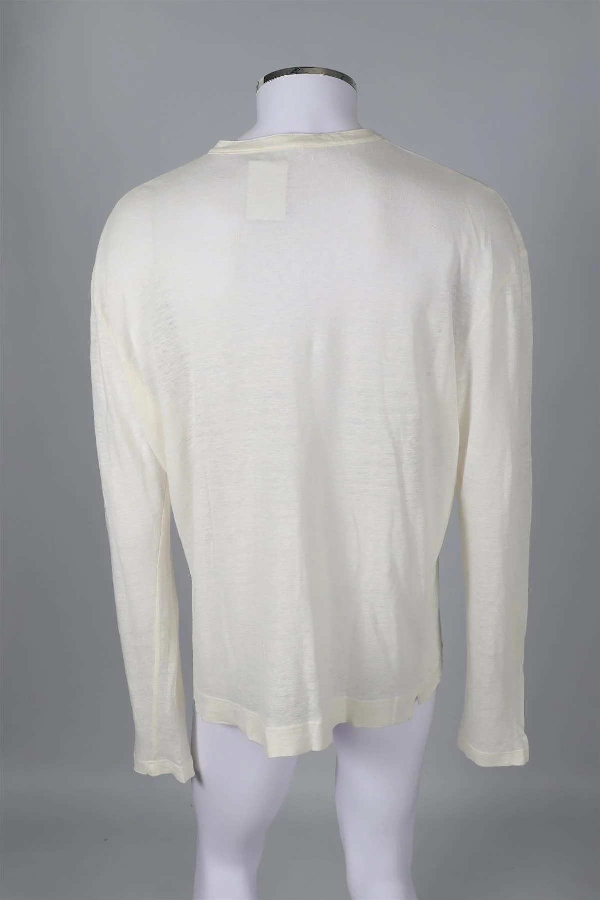 MASSIMO ALBA CREAM MEN'S LINEN TOP MEDIUM - Image 4