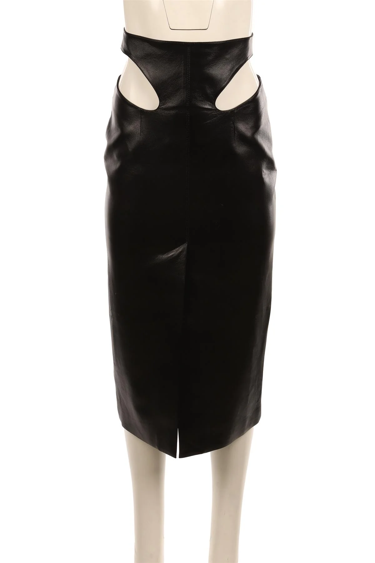 MATÉRIEL BLACK LEATHER MAXI SKIRT SMALL - Image 2