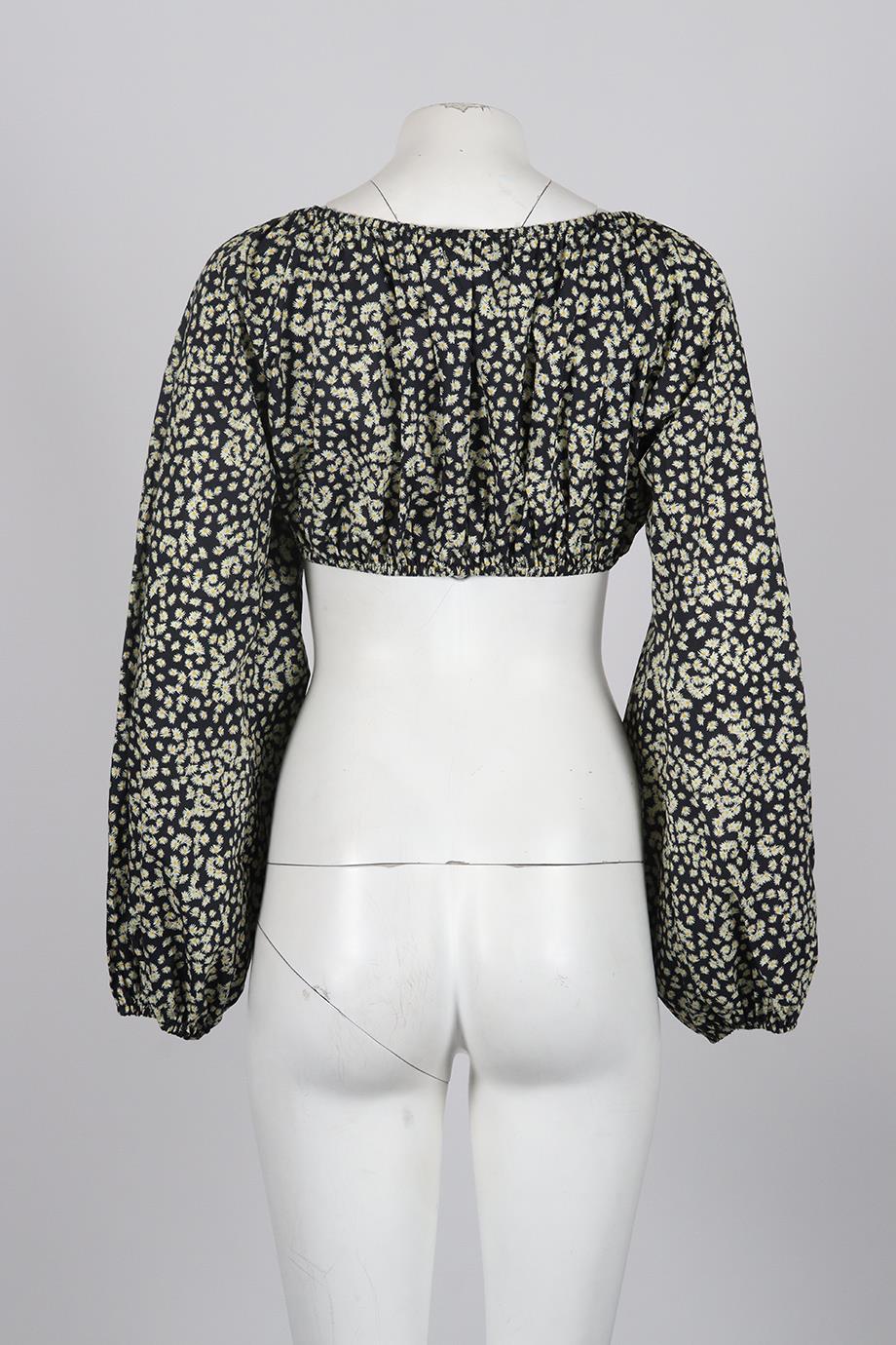 MATTEAU CROPPED FLORAL PRINT COTTON TOP UK 8 - Image 4