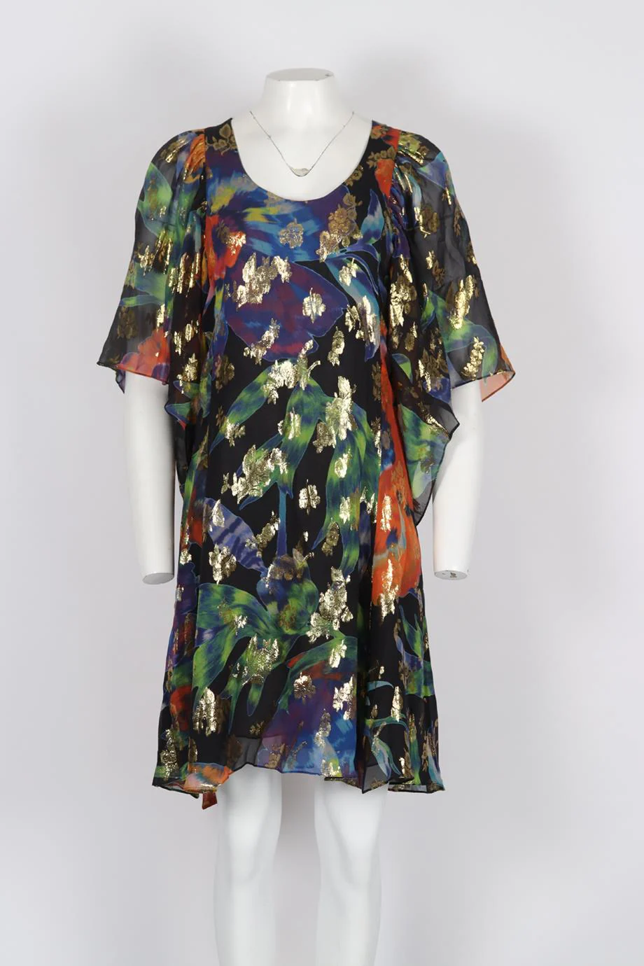 MATTHEW WILLIAMSON BELTED SILK BLEND MINI DRESS UK 8 - Image 2