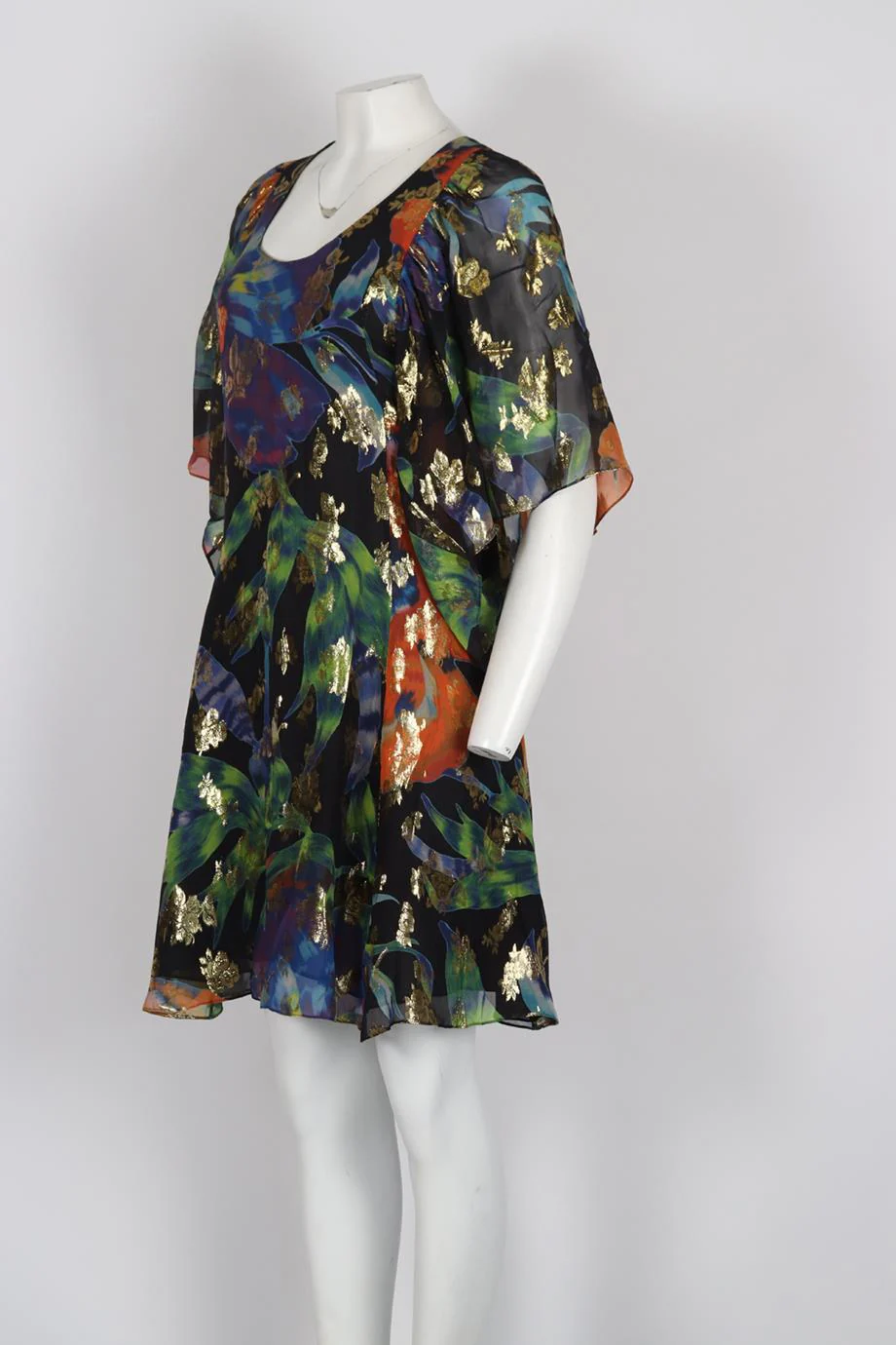MATTHEW WILLIAMSON BELTED SILK BLEND MINI DRESS UK 8 - Image 3