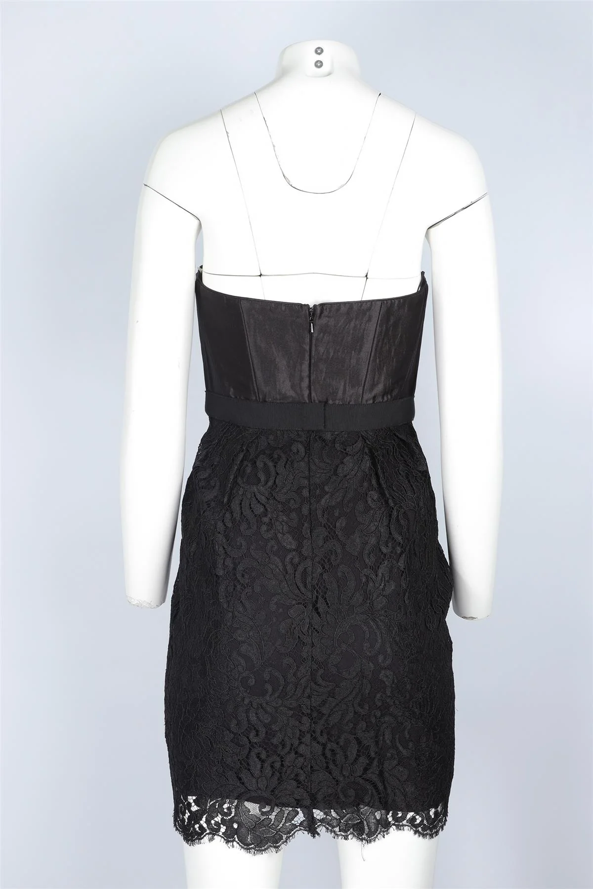 MATTHEW WILLIAMSON BLACK LACE MINI DRESS UK 10 - Image 4