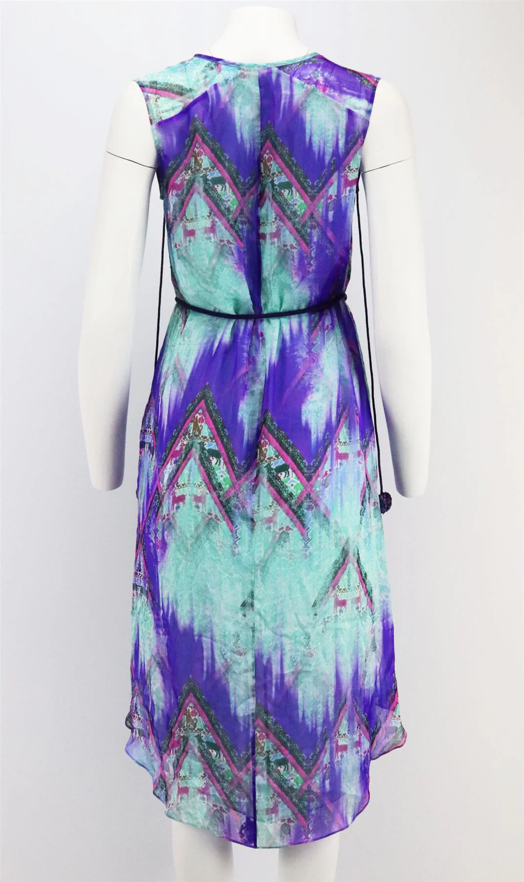 MATTHEW WILLIAMSON ESCAPE PRINTED SILK MINI DRESS UK 6 - Image 4
