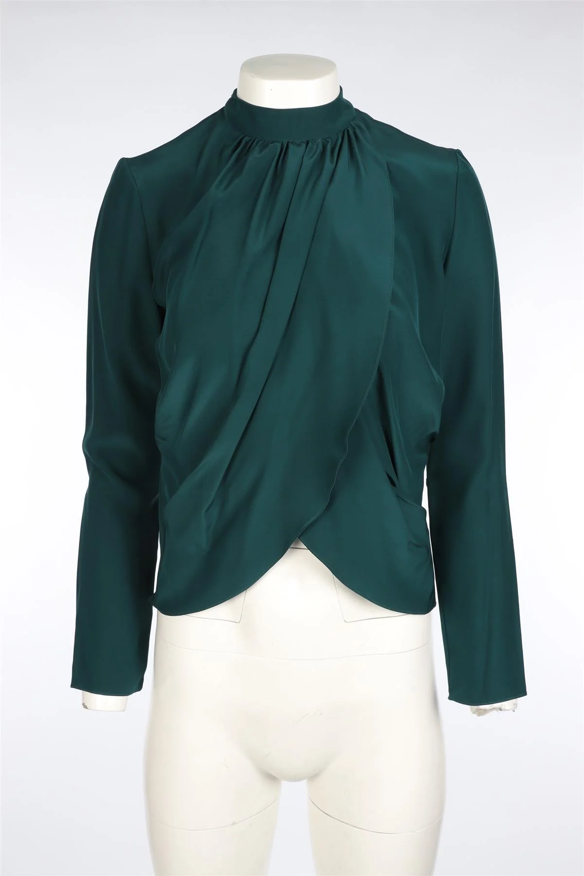 MATTHEW WILLIAMSON GREEN SILK TOP UK 10 - Image 2