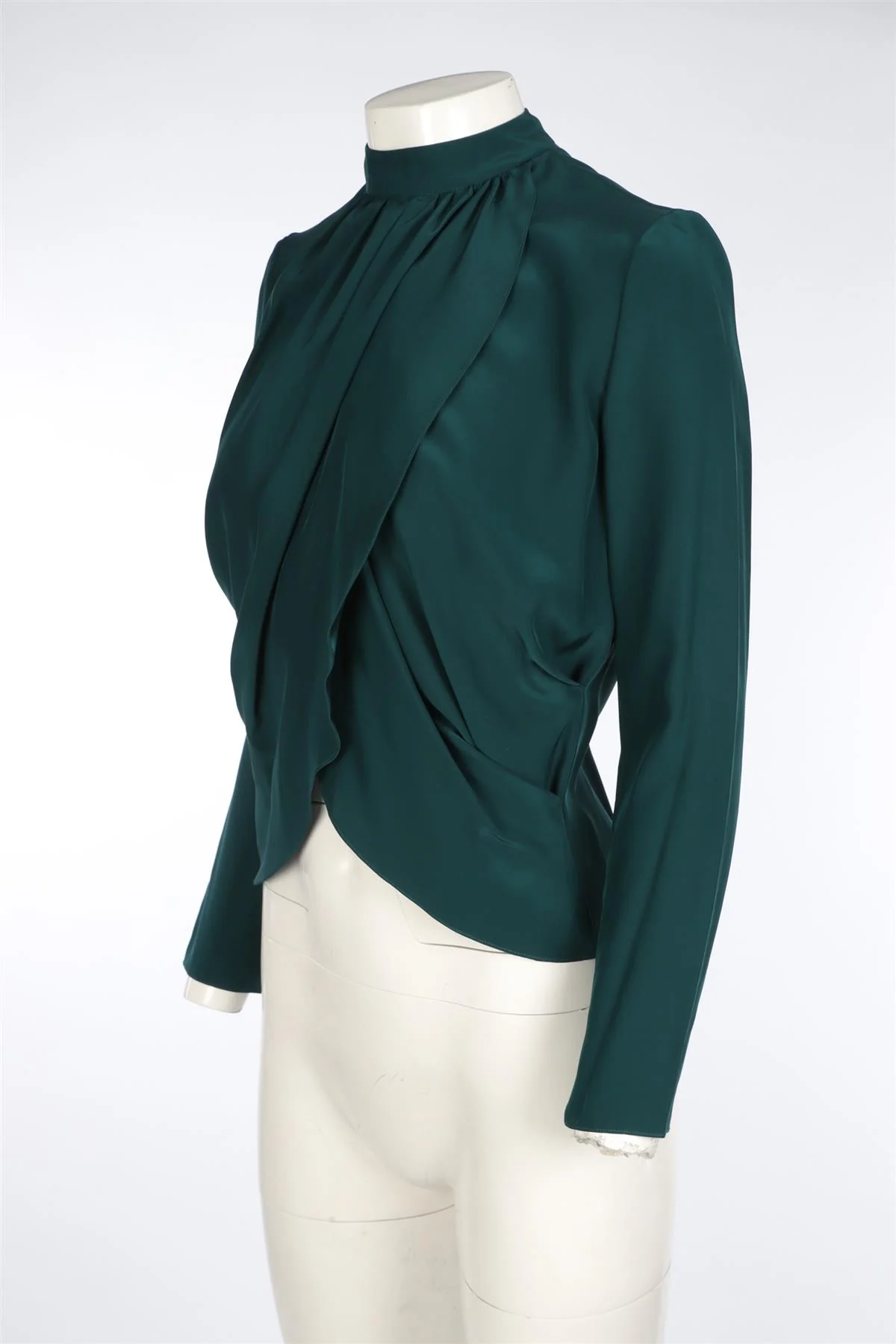 MATTHEW WILLIAMSON GREEN SILK TOP UK 10 - Image 3