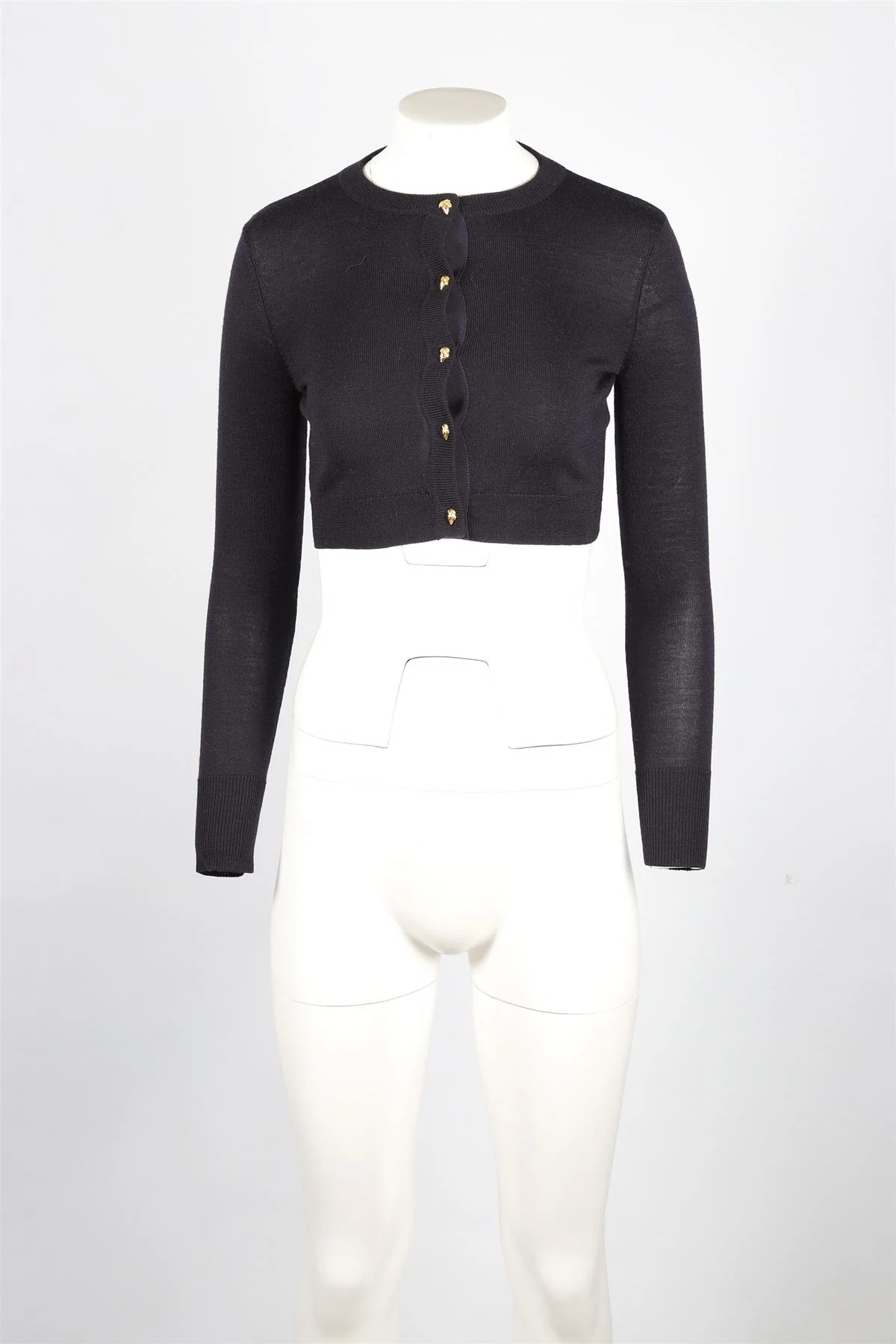 MATTHEW WILLIAMSON NAVY WOOL CARDIGAN XSMALL - Image 2